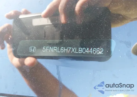 2020 Honda Odyssey Ex-L/Ex-L W/Navi Res z USA, uszkodzony, nr VIN 5FNRL6H7XLB044662